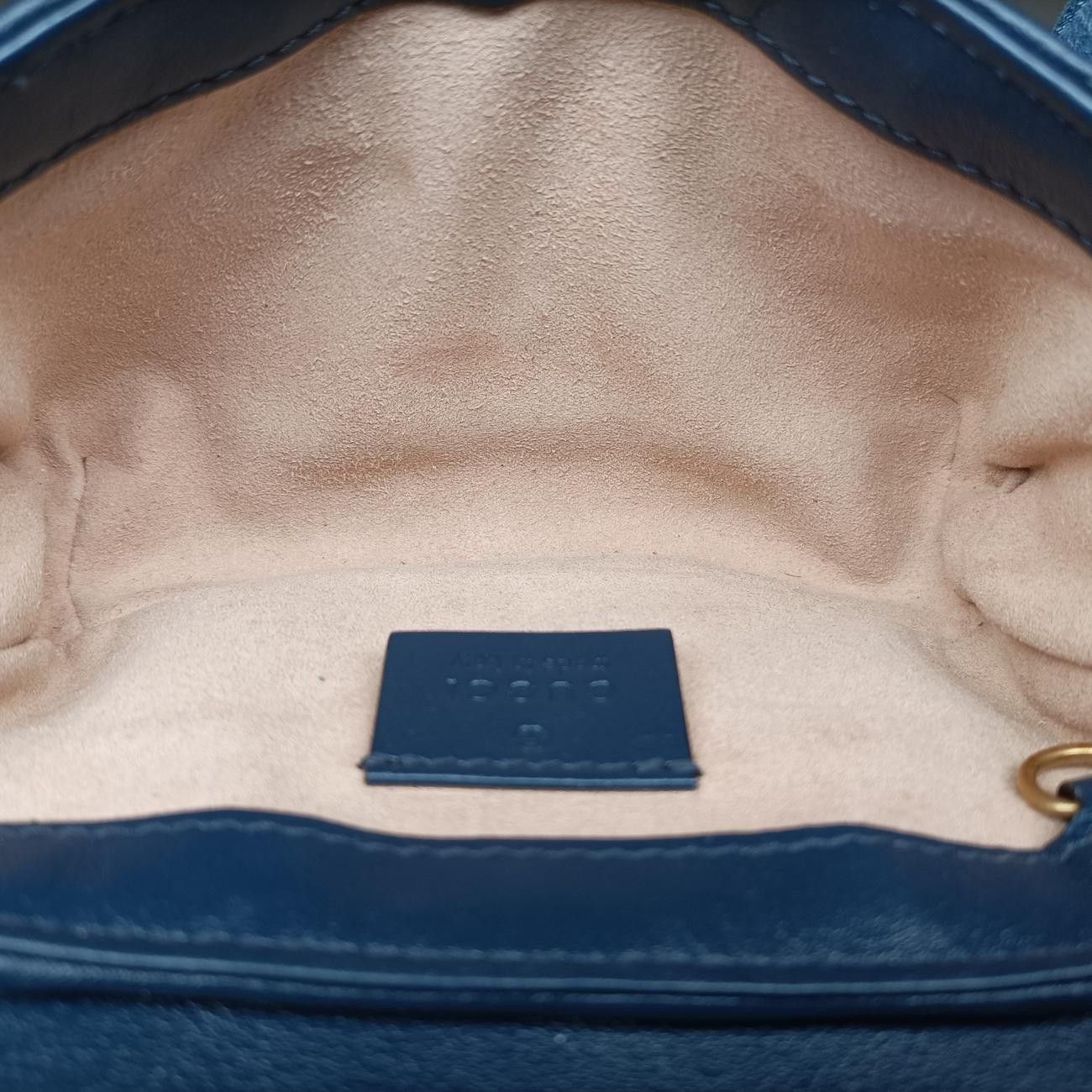Gucci GG Marmont White Navy Leather Messenger — view 9
