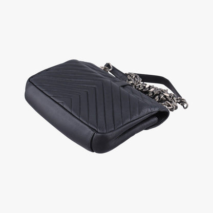 Saint Laurent Yves Carre Black Leather Messenger — view 6
