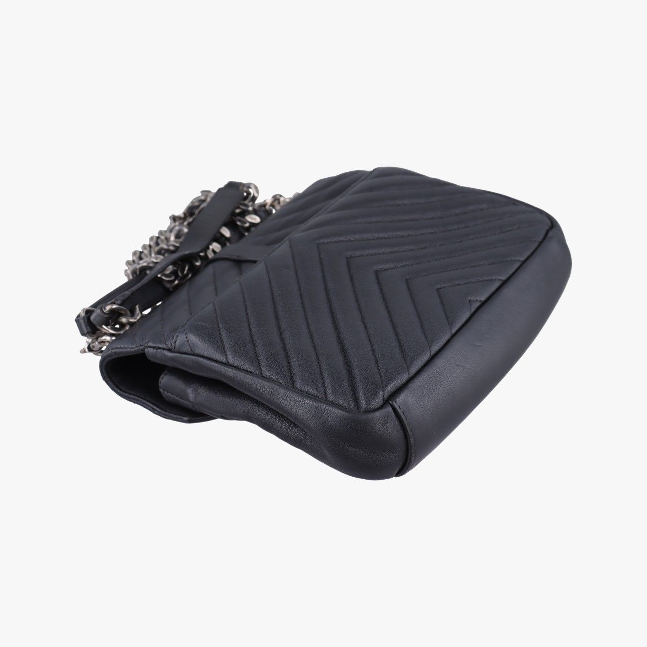 Saint Laurent Yves Carre Black Leather Messenger — view 7