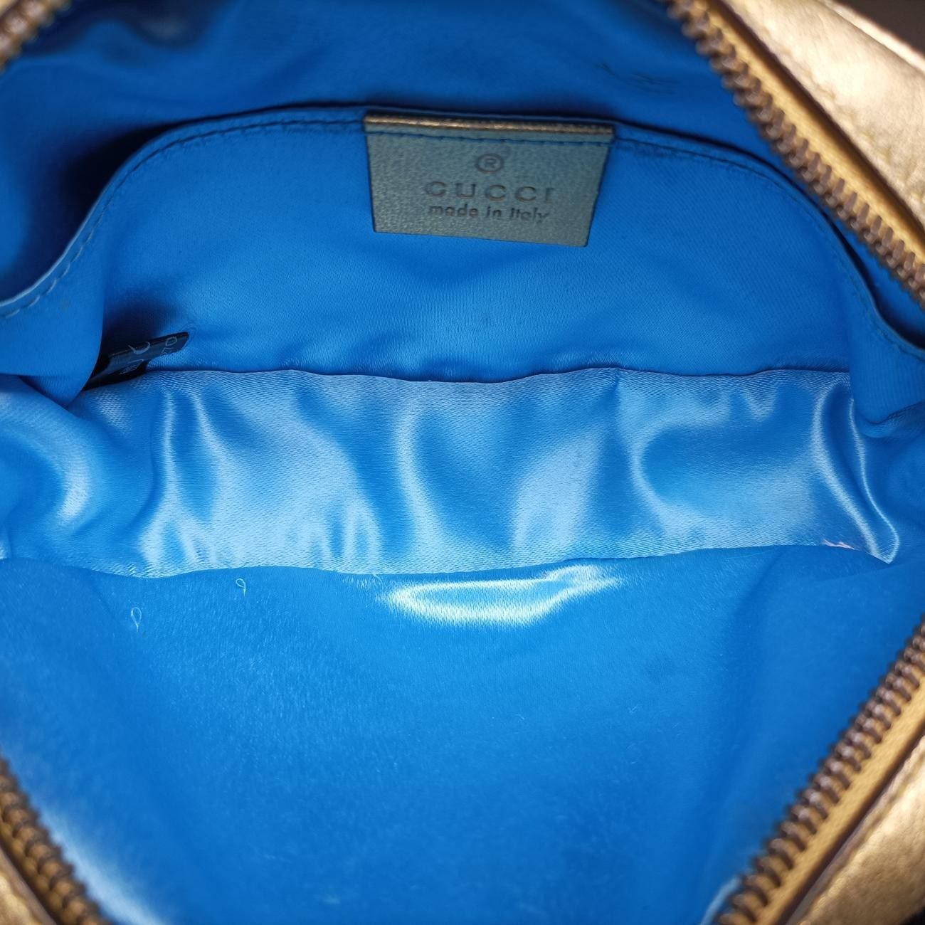 Gucci GG Marmont Gold Pink Leather Handbag — view 9