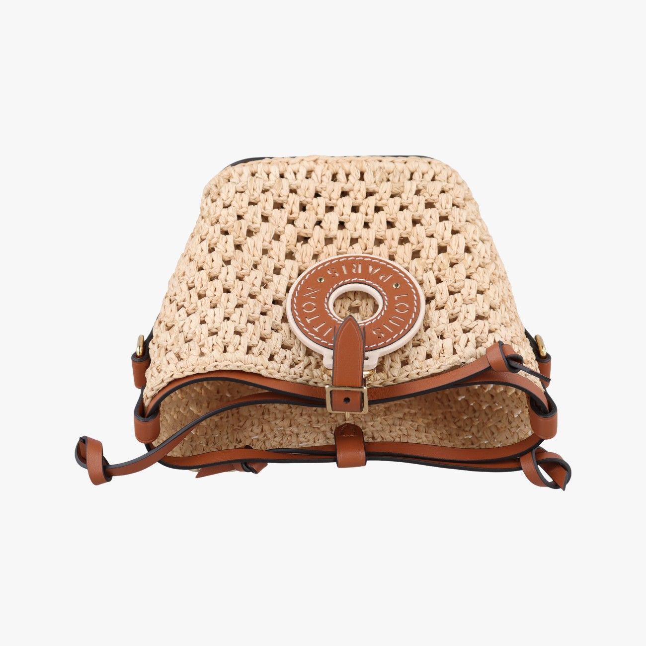 Louis Vuitton Noe Perth Beige Brown Natural Raffia — view 8