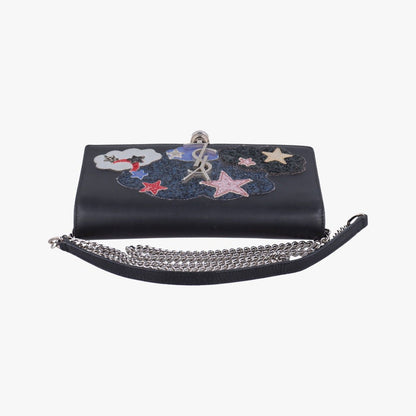 Saint Laurent Yves Kate Black Leather Messenger — view 8