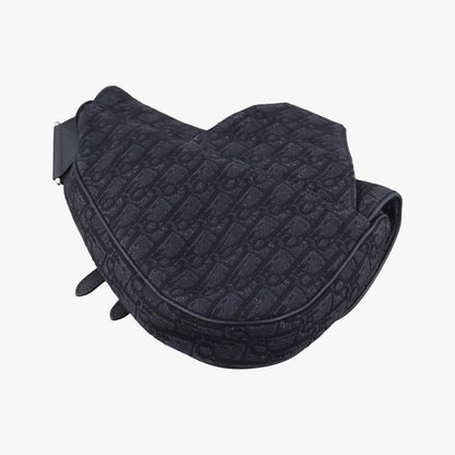 Dior Saddle Black Jacquard Leather Handbag — view 6