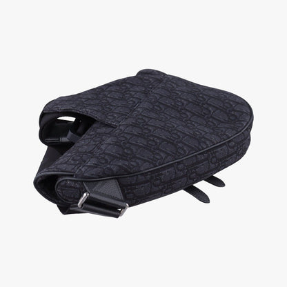 Dior Saddle Black Jacquard Leather Handbag — view 7
