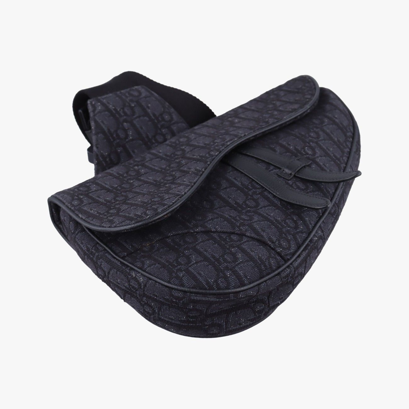 Dior Saddle Black Jacquard Leather Handbag — view 5