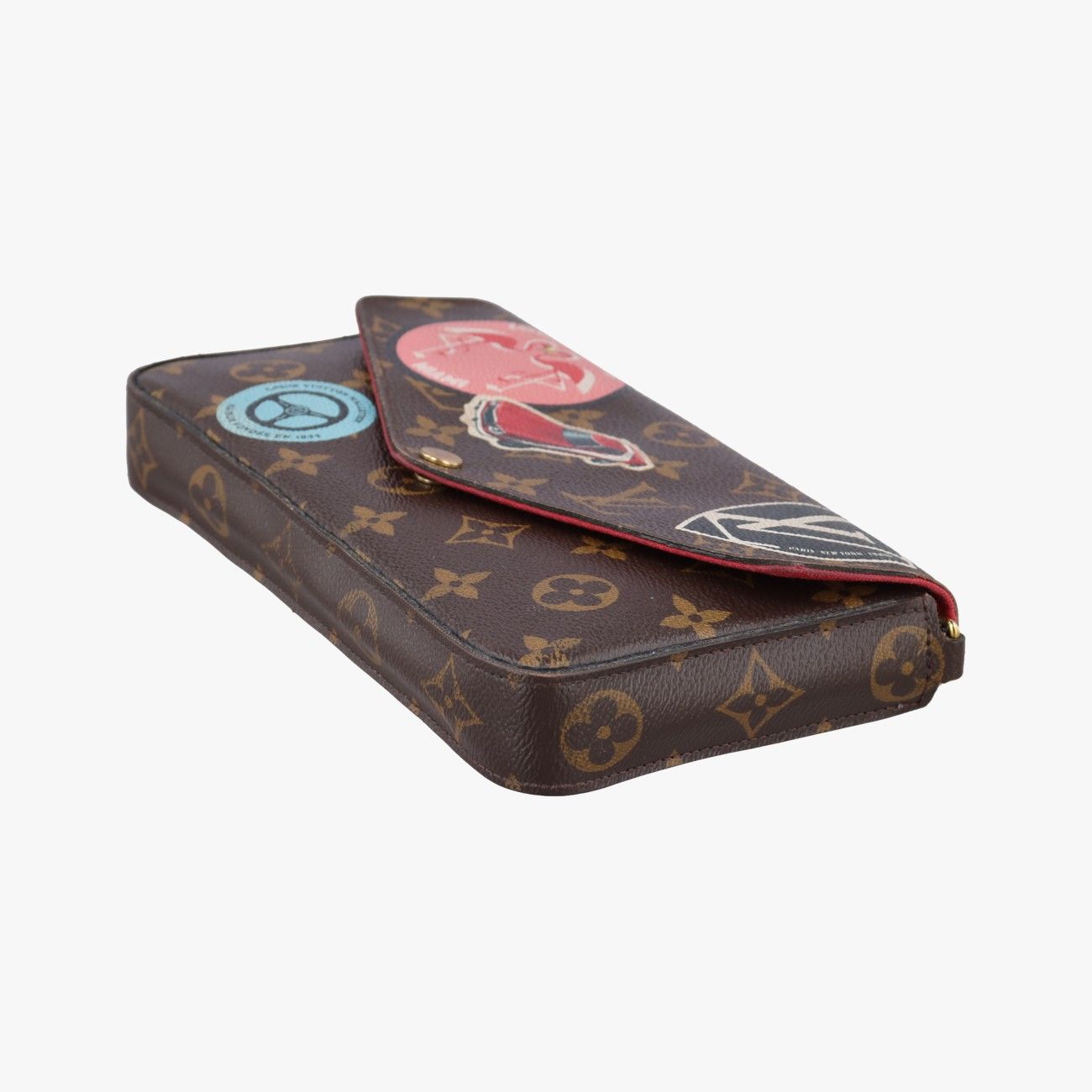 Louis Vuitton Felicity Pochette Monogram Brown Multicolor Canvas Pouch — view 4