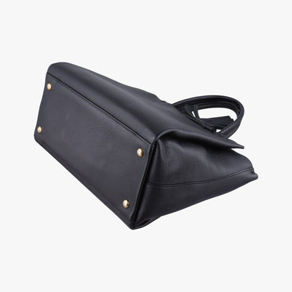 Louis Vuitton Lockme Black Leather Handbag — view 6