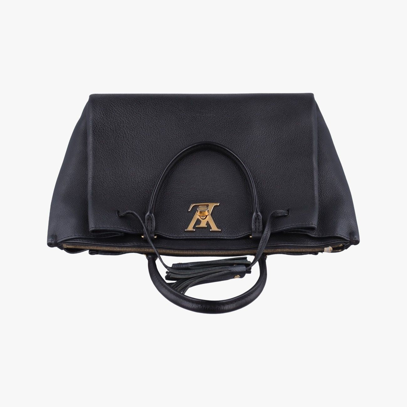 Louis Vuitton Lockme Black Leather Handbag — view 8