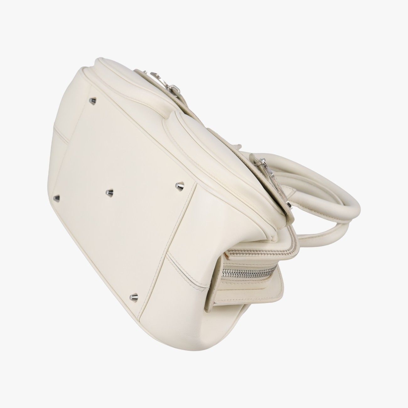 Dior Detective White Leather Handbag — view 4