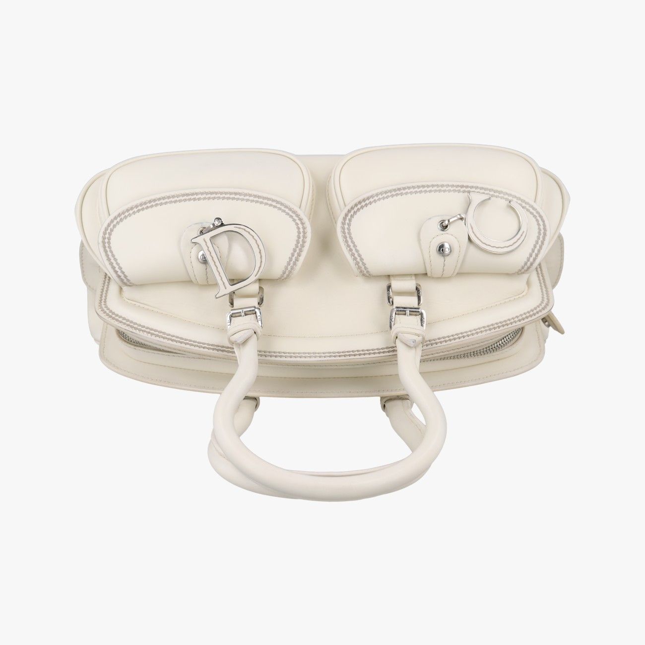 Dior Detective White Leather Handbag — view 8