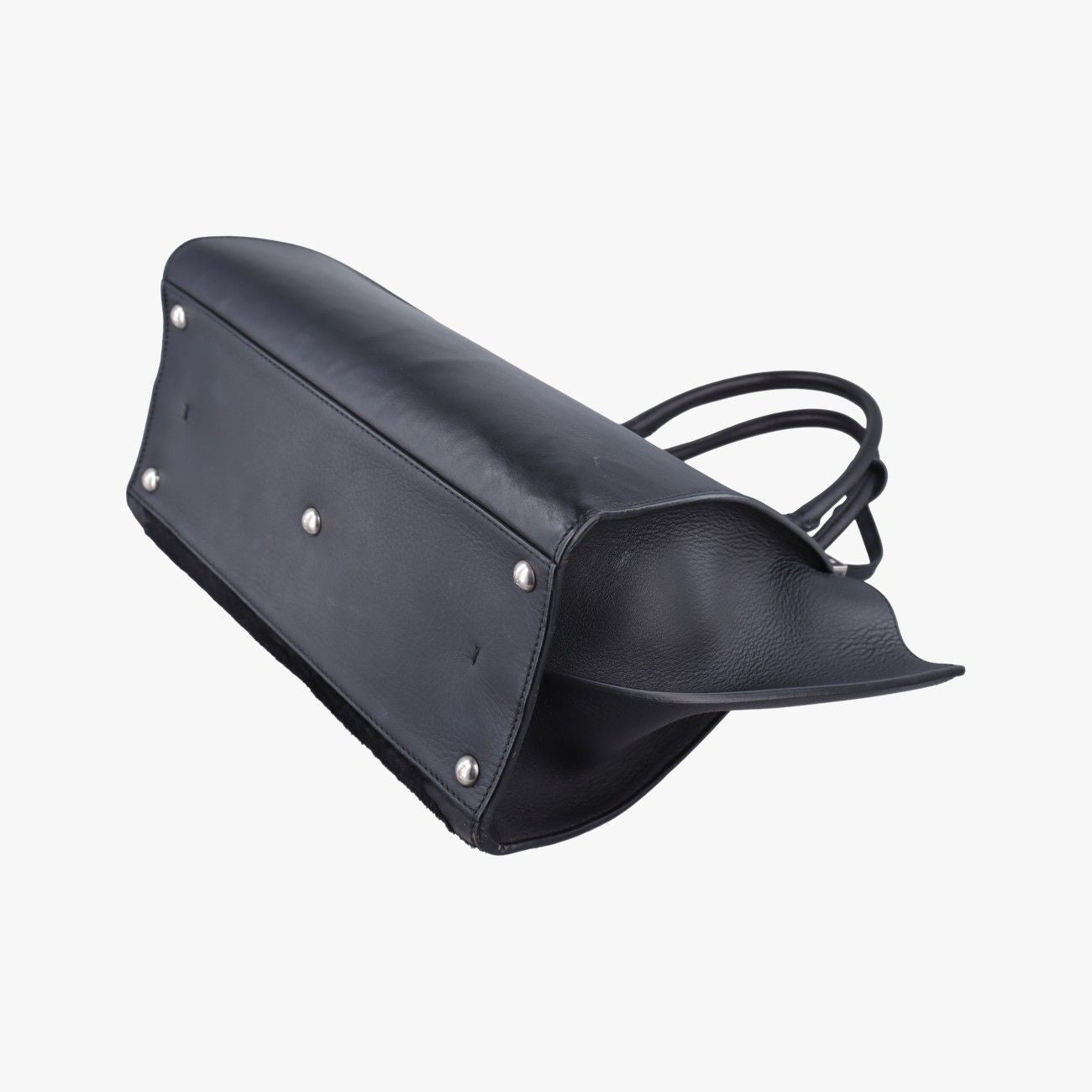 Fendi Black Leather Calf Hair Messenger — view 6