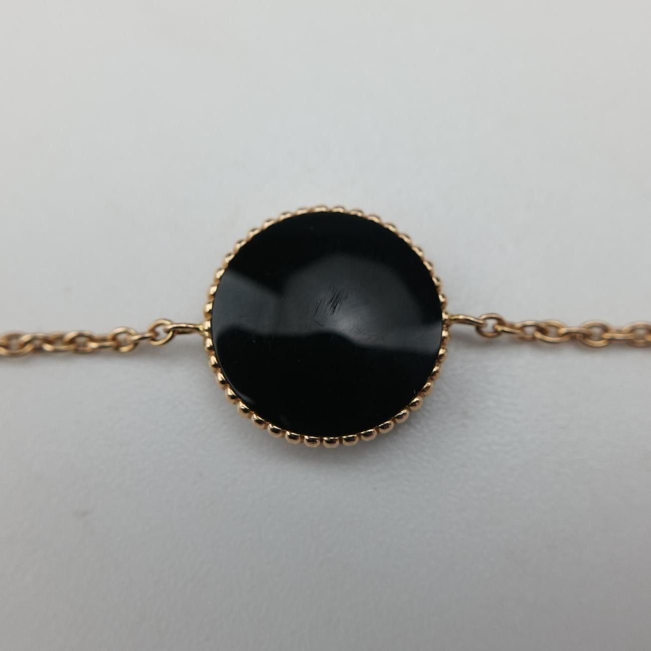 Dior Rose Des Vents Medallion Black Gold Bracelet — view 9