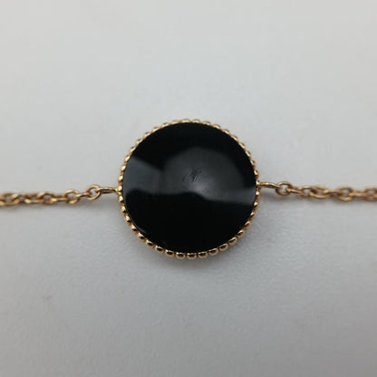 Dior Rose Des Vents Medallion Black Gold Bracelet — view 9