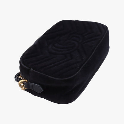 Gucci GG Marmont Black Multicolor Velour Messenger — view 7