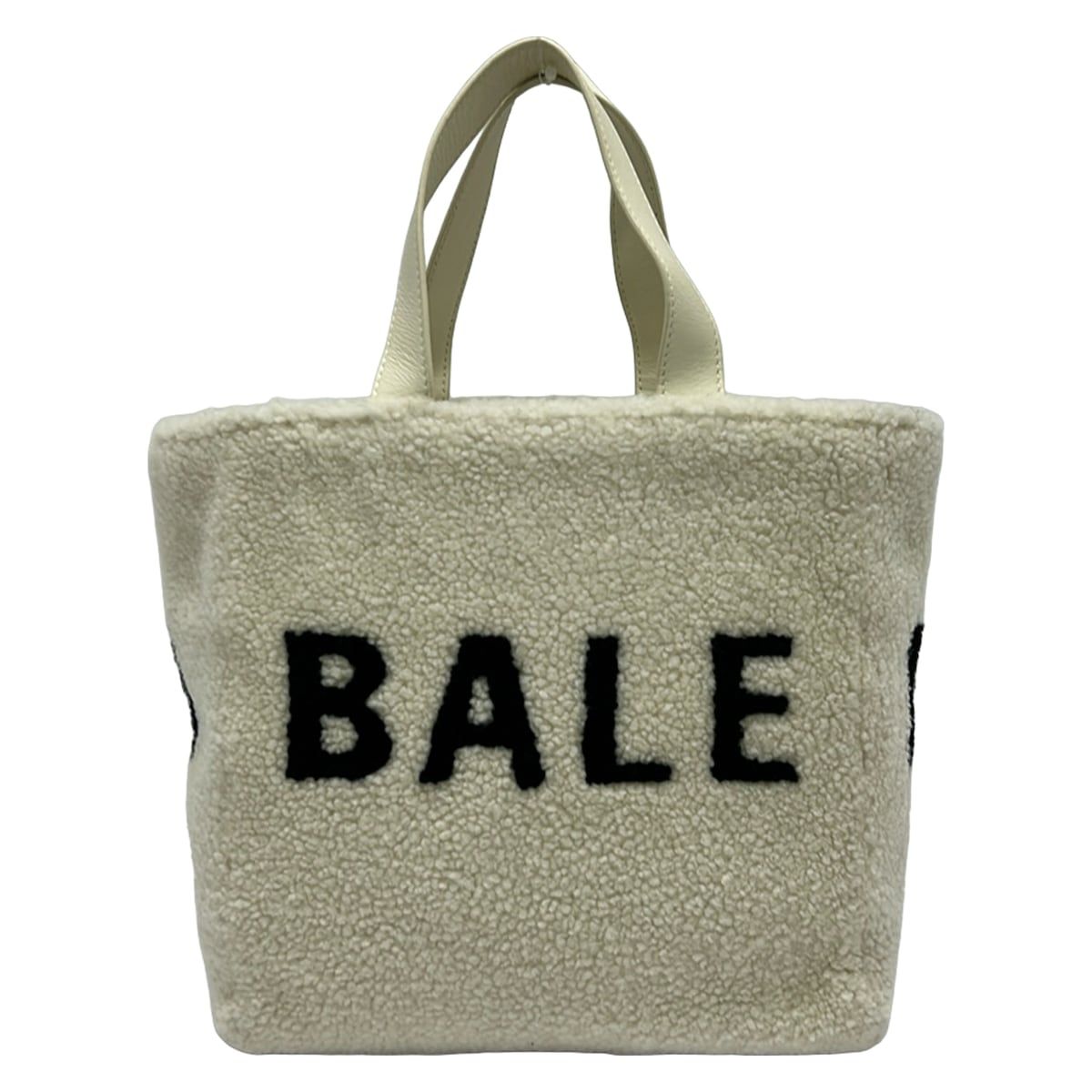 Balenciaga Tote Ivory Black Leather Shearling