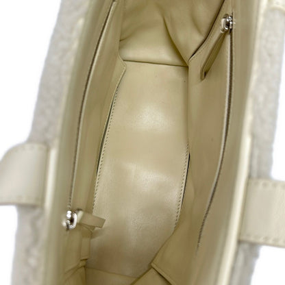 Balenciaga Tote Ivory Black Leather Shearling — view 7
