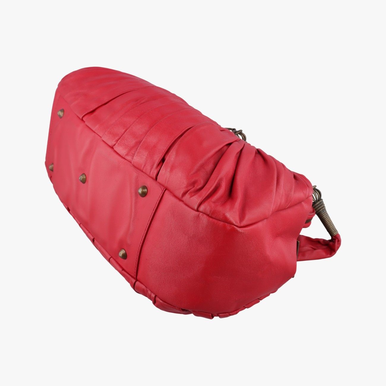 Dior Plisse Red Lambskin Handbag — view 6