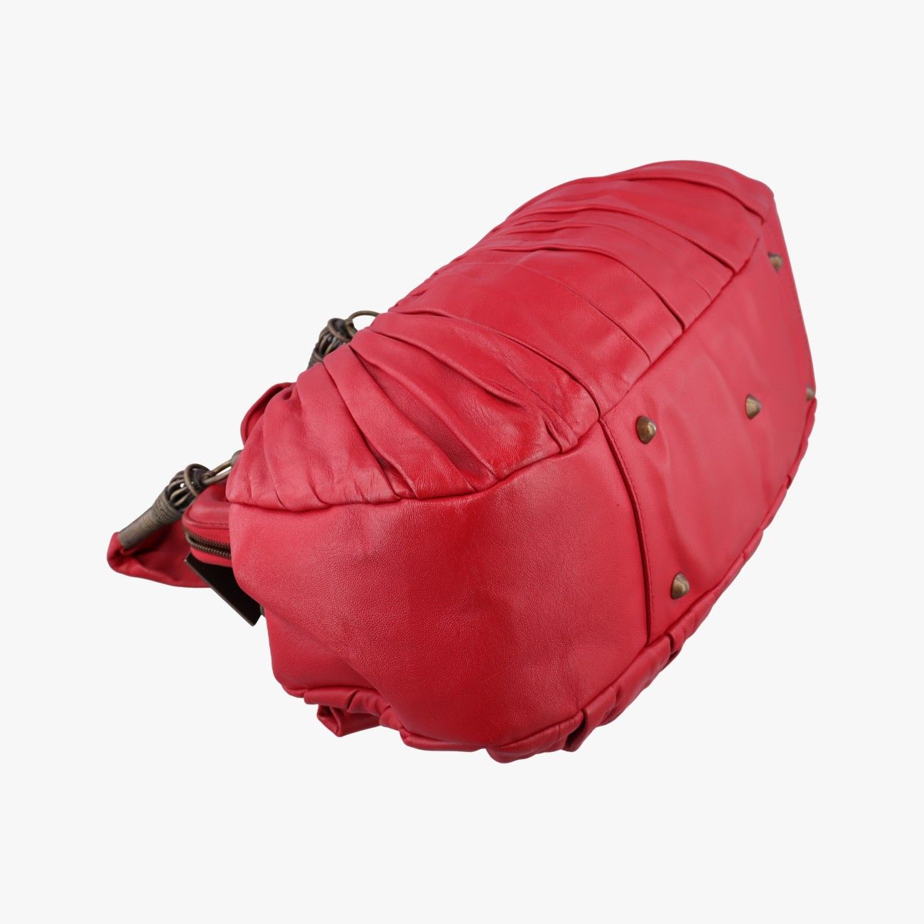 Dior Plisse Red Lambskin Handbag — view 5
