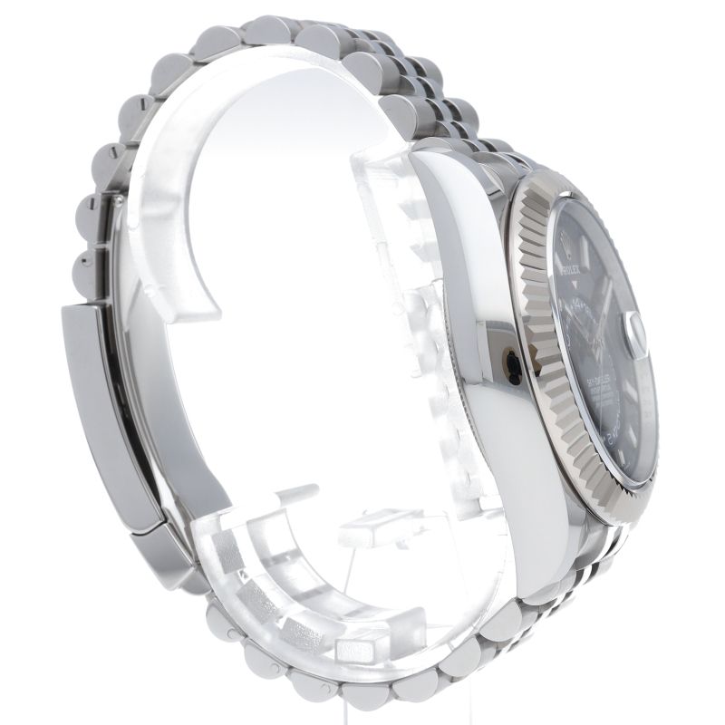 Rolex Sky Dweller Watch Jubilee Blue Box 18k White Gold SS Beauty — view 4