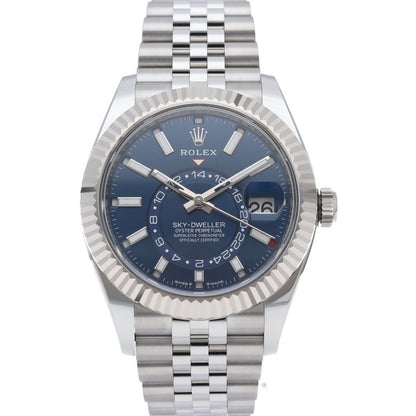 Rolex Sky Dweller Watch Jubilee Blue Box 18k White Gold SS Beauty — view 2