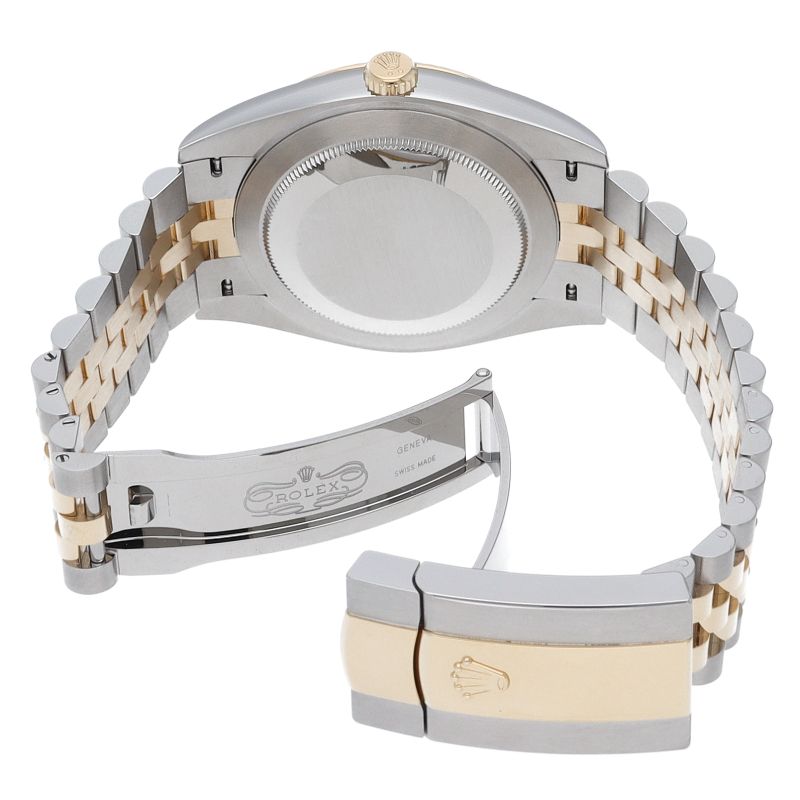 Rolex Datejust 41 Watch Jubilee Box 18k Yellow Gold SS Silver — view 5
