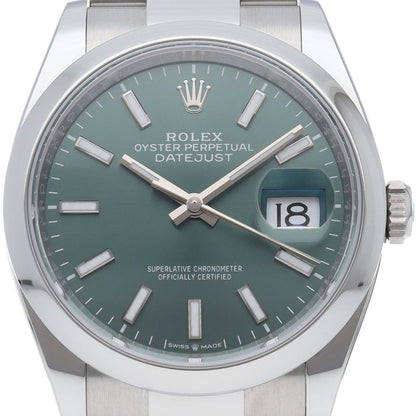 Rolex Datejust 36 Watch Oy Star Mint Green Box SS