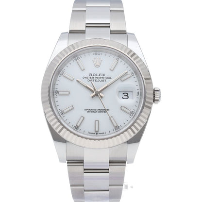 Rolex Datejust 41 Watch Oyster Box 18k White Gold SS — view 2