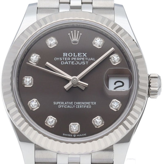 Rolex Datejust 31 Boys Watch Jubilee Diamond Box 18k White Gold SS