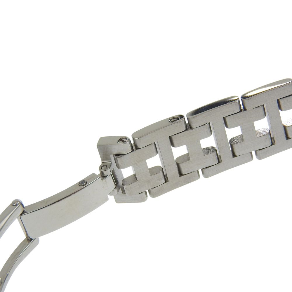 Hermes Clipper Cles Stainless Steel Diamond Silver Quartz Analog Display White — view 6