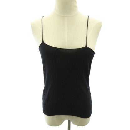 Chanel Cashmere Knit Camisole CC Logo Black