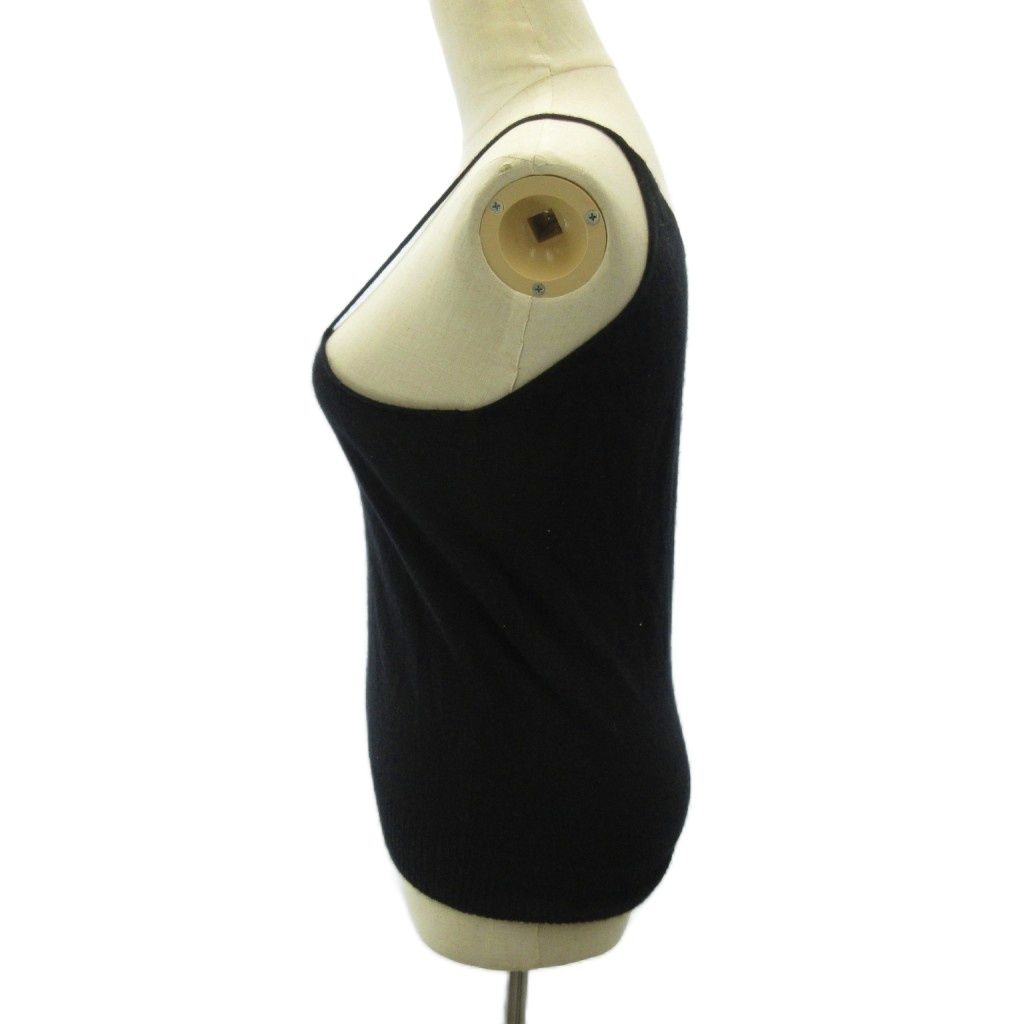 Chanel Cashmere Knit Camisole CC Logo Black — view 3
