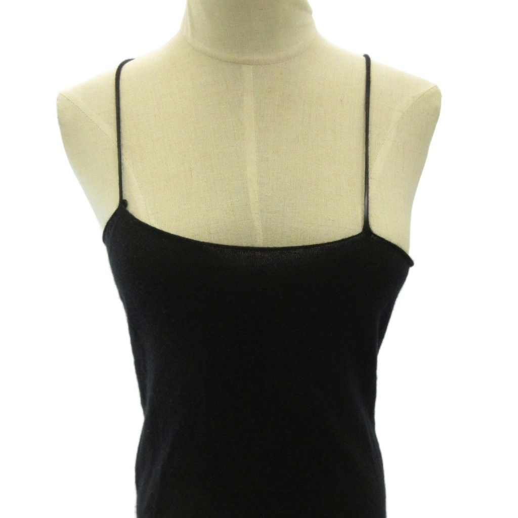 Chanel Cashmere Knit Camisole CC Logo Black — view 4