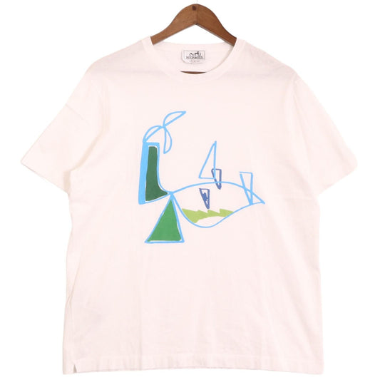Hermes White Print T-Shirt