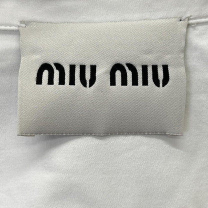 Miu Miu White Logo Shirt 40 — view 4
