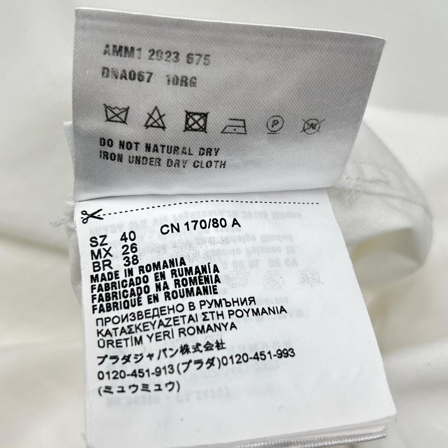 Miu Miu White Logo Shirt 40 — view 6