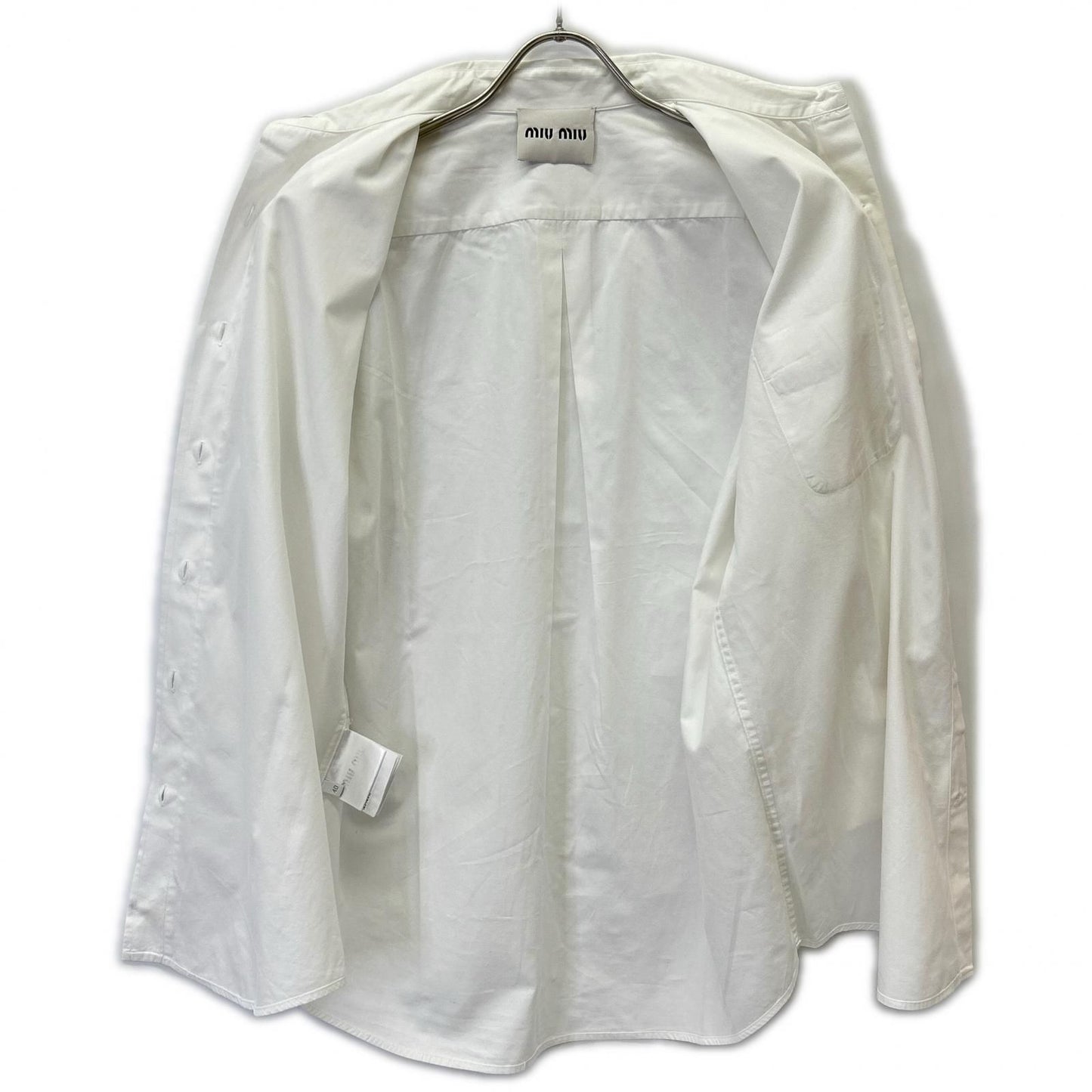 Miu Miu White Logo Shirt 40 — view 3