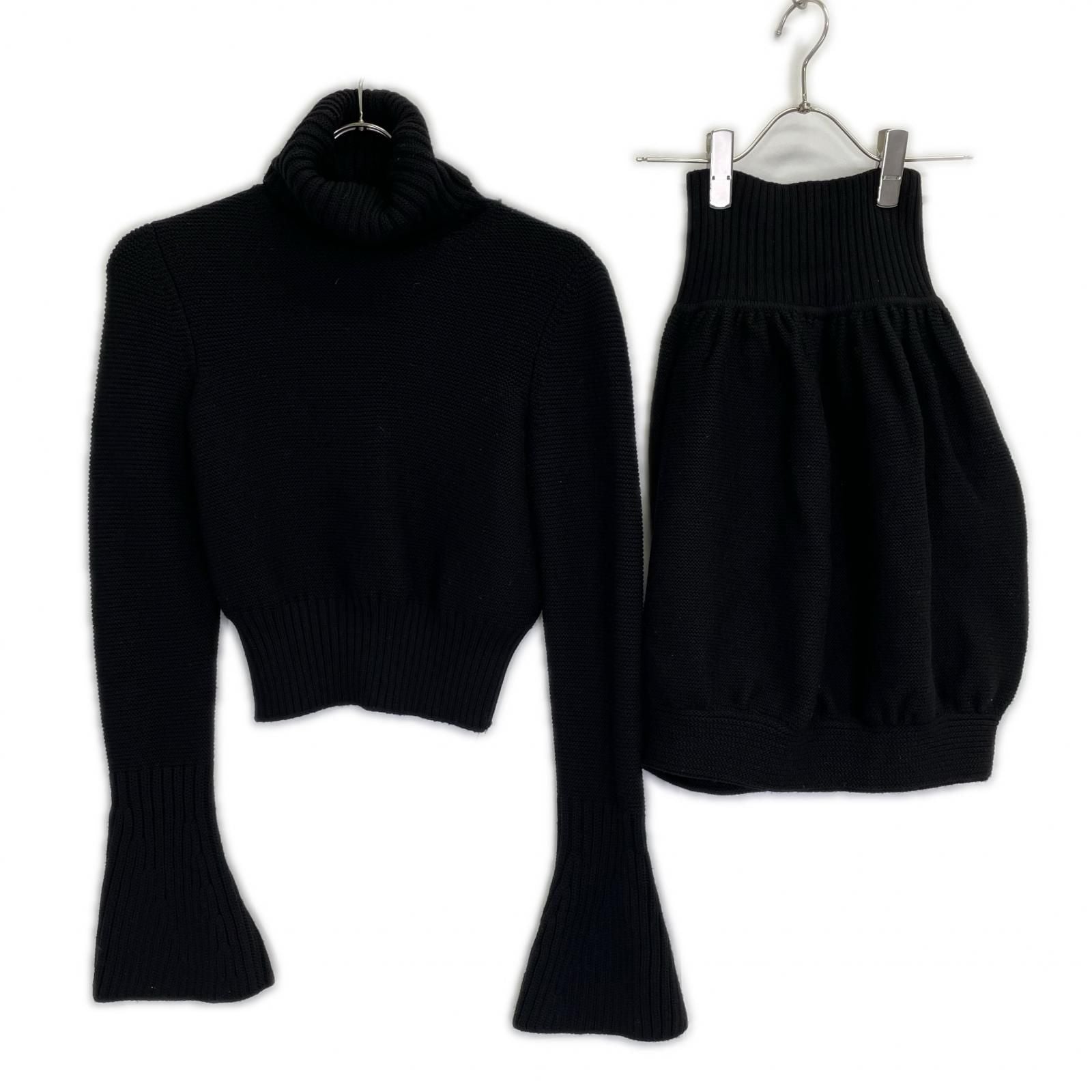 Fendi Black Wool Knit Set 38