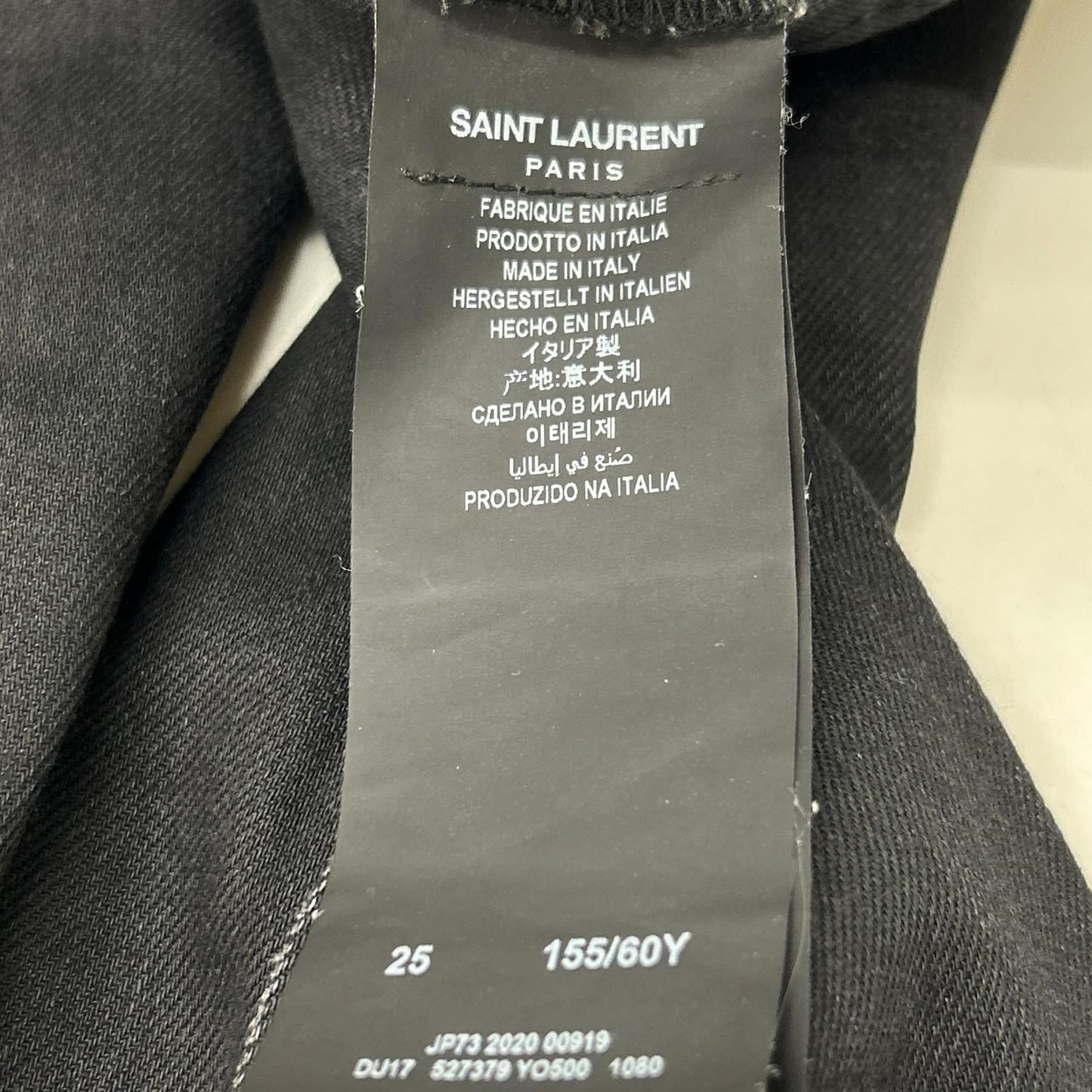 Saint Laurent Paris Black Skinny Denim Pants 25 — view 4