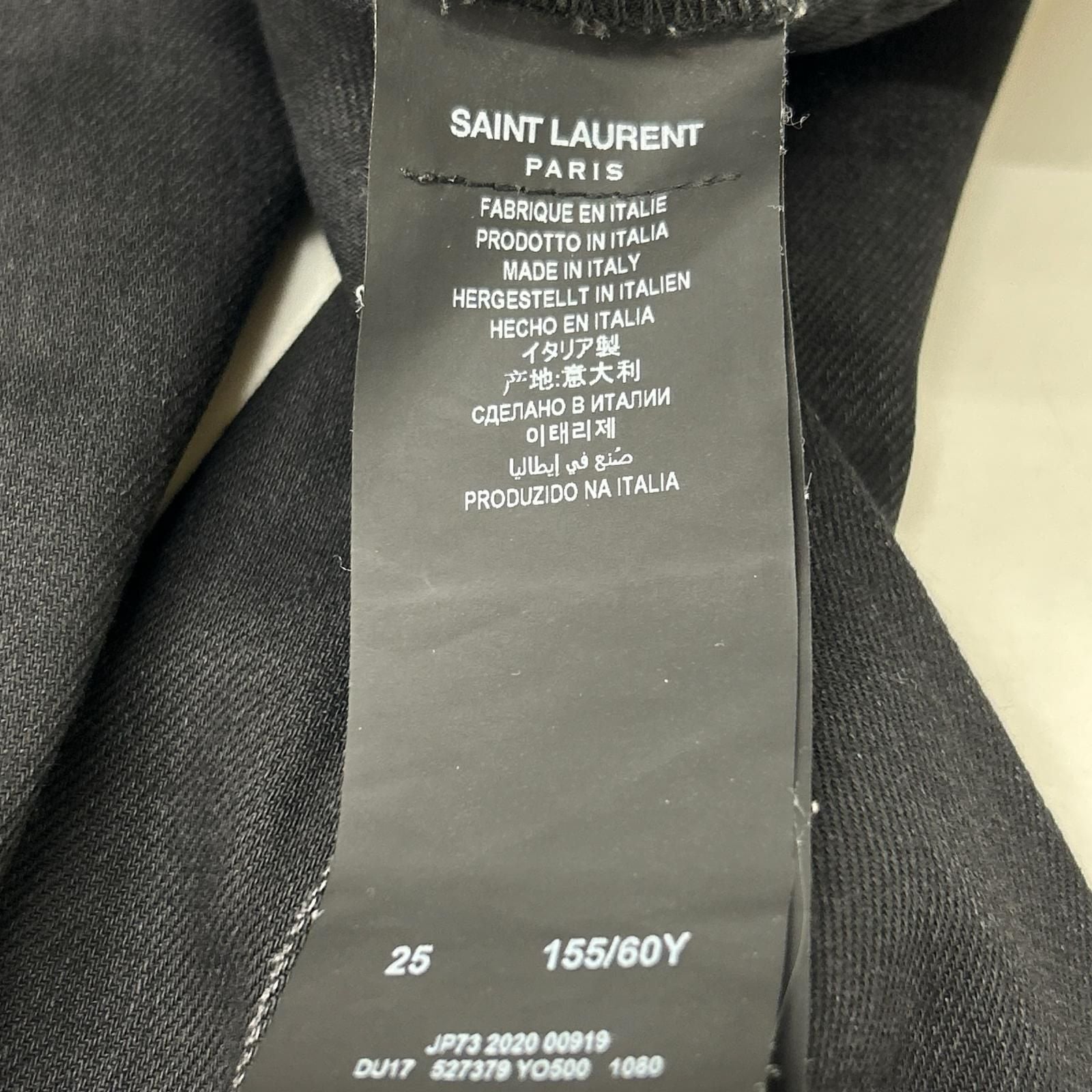 Saint Laurent Paris Black Skinny Denim Pants 25 — view 4