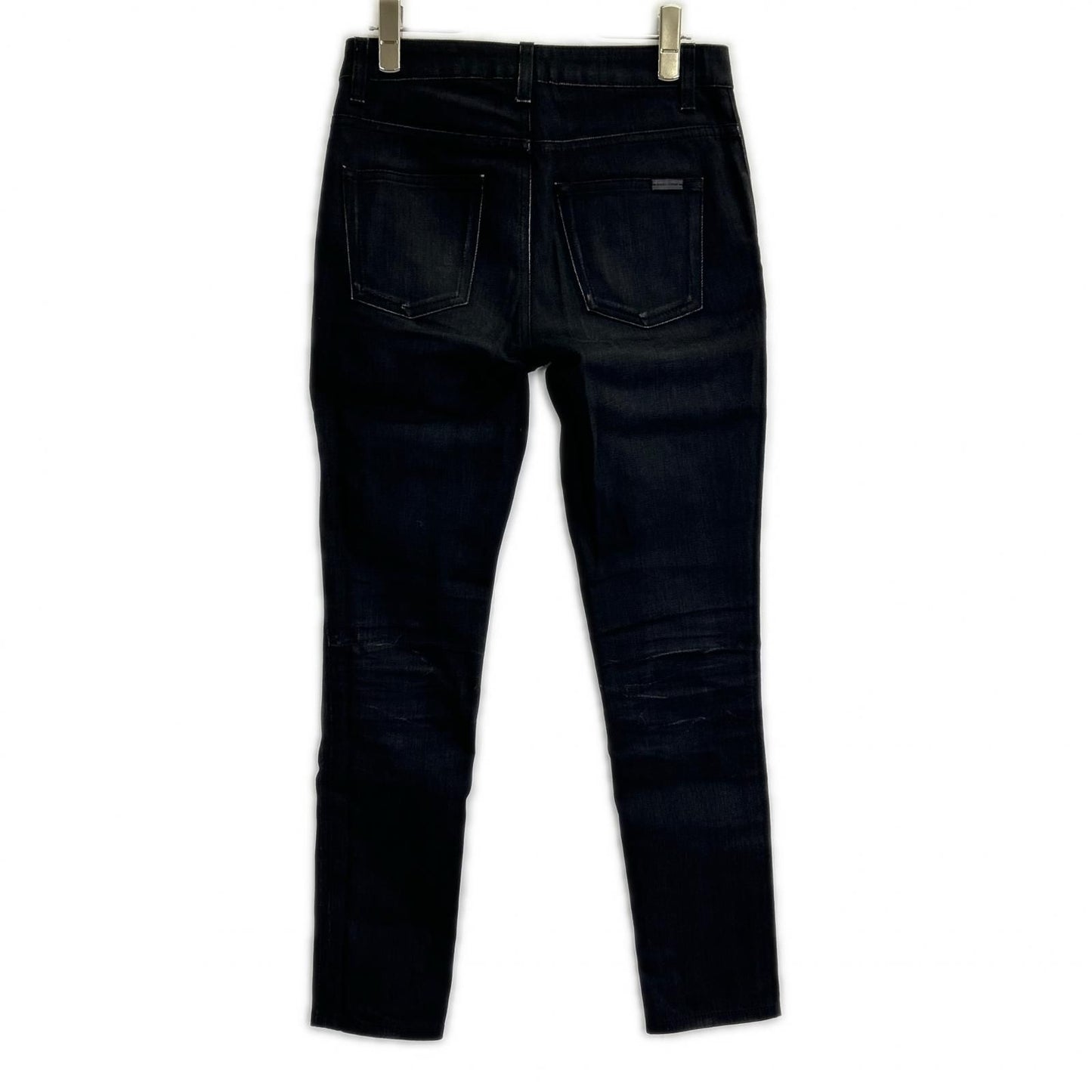 Saint Laurent Paris Black Skinny Denim Pants 25 — view 2