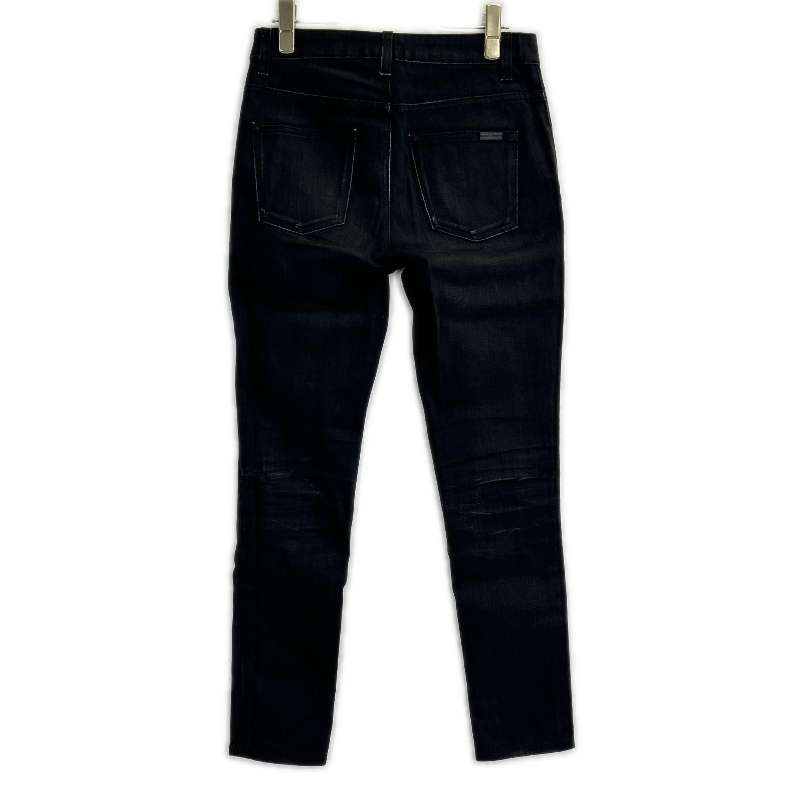 Saint Laurent Paris Black Skinny Denim Pants 25 — view 2