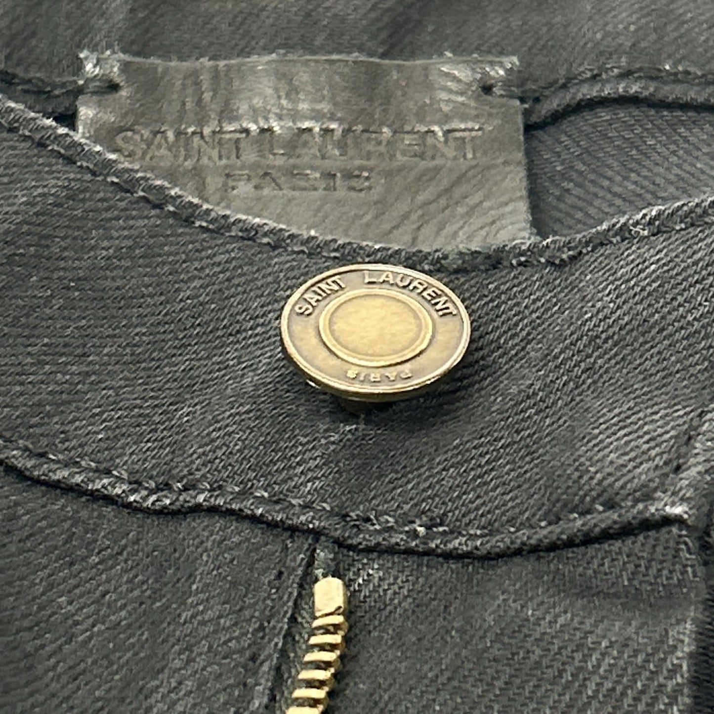Saint Laurent Paris Black Skinny Denim Pants 25 — view 7