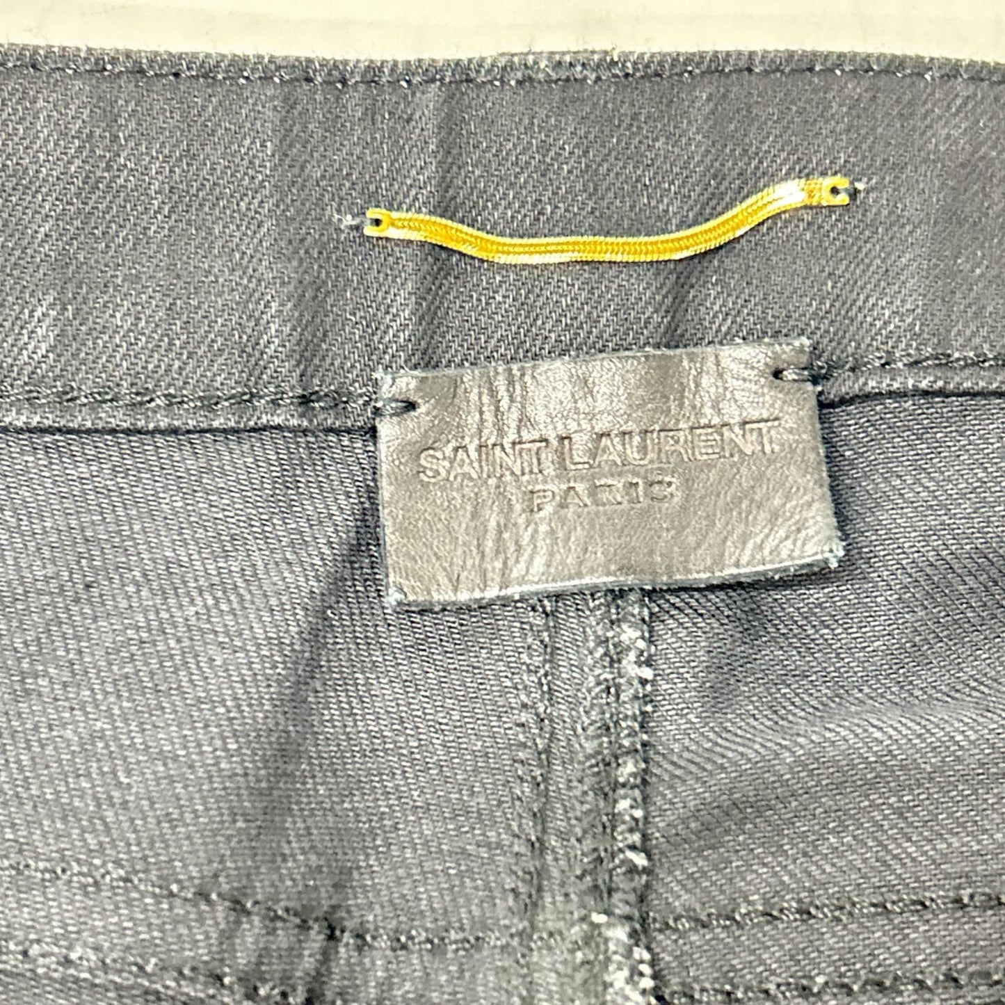 Saint Laurent Paris Black Skinny Denim Pants 25 — view 3