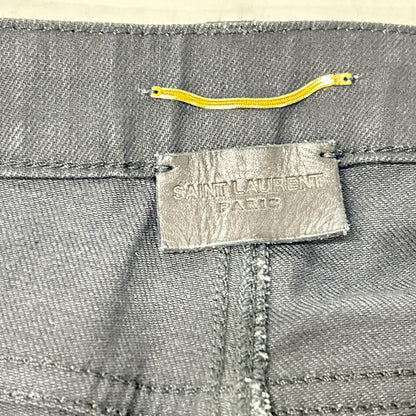 Saint Laurent Paris Black Skinny Denim Pants 25 — view 3