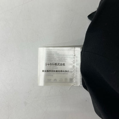 Chanel Black Wool CC Logo Zipper Midi Skirt 38 — view 6