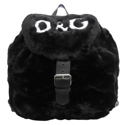 Dolce & Gabbana D&G Fur Logo Backpack Black