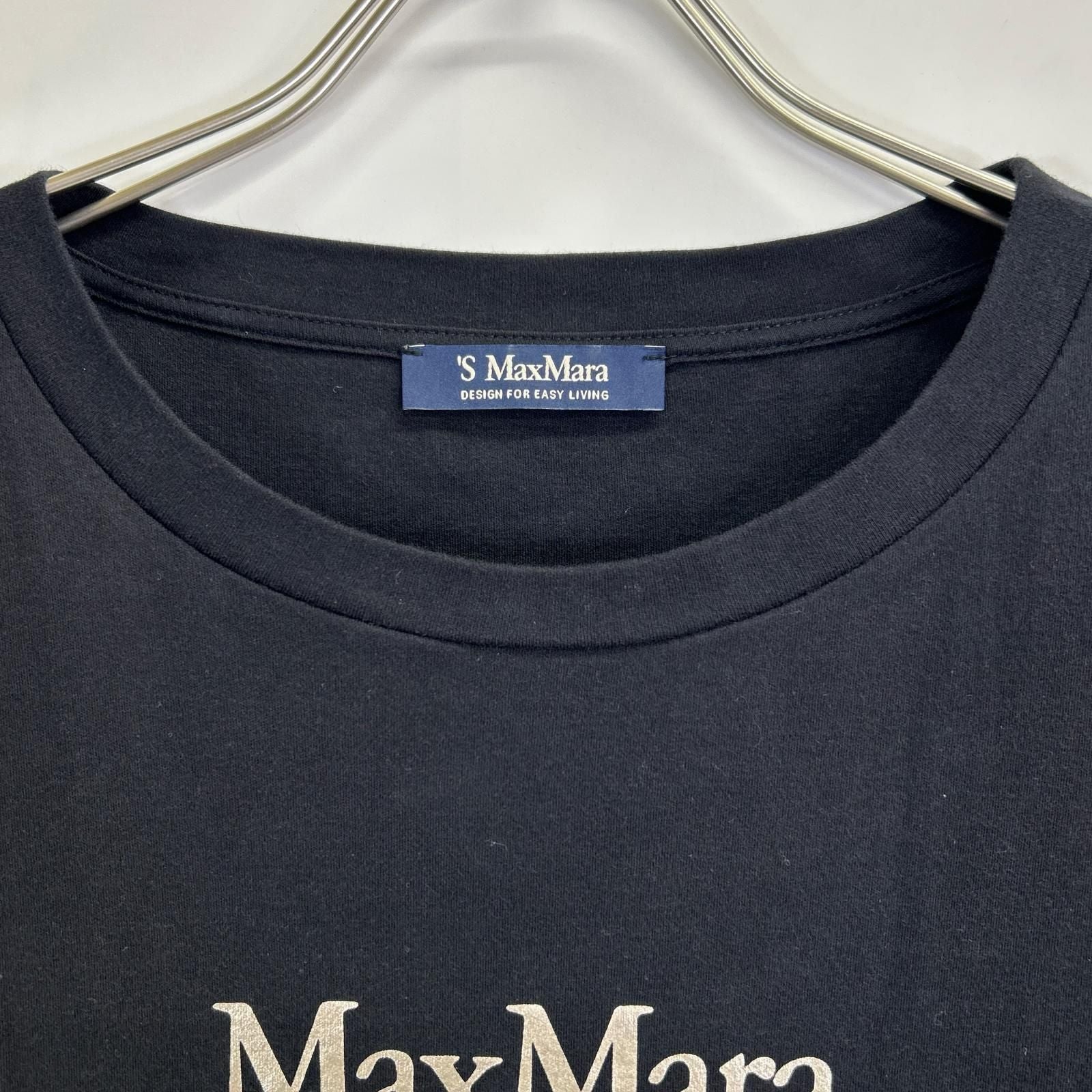 Max Mara S Maxmara Black the Cube Logo Print T-Shirt XL — view 6
