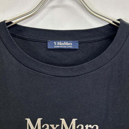 Max Mara S Maxmara Black the Cube Logo Print T-Shirt XL — view 6