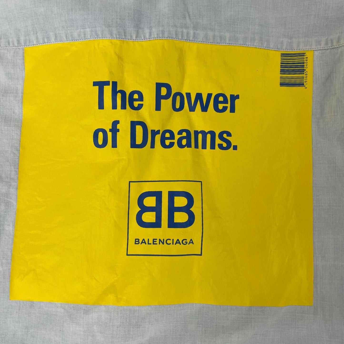 Balenciaga Thepowerofdreams Blue Back Print Oversize Denim Shirt 37 — view 8