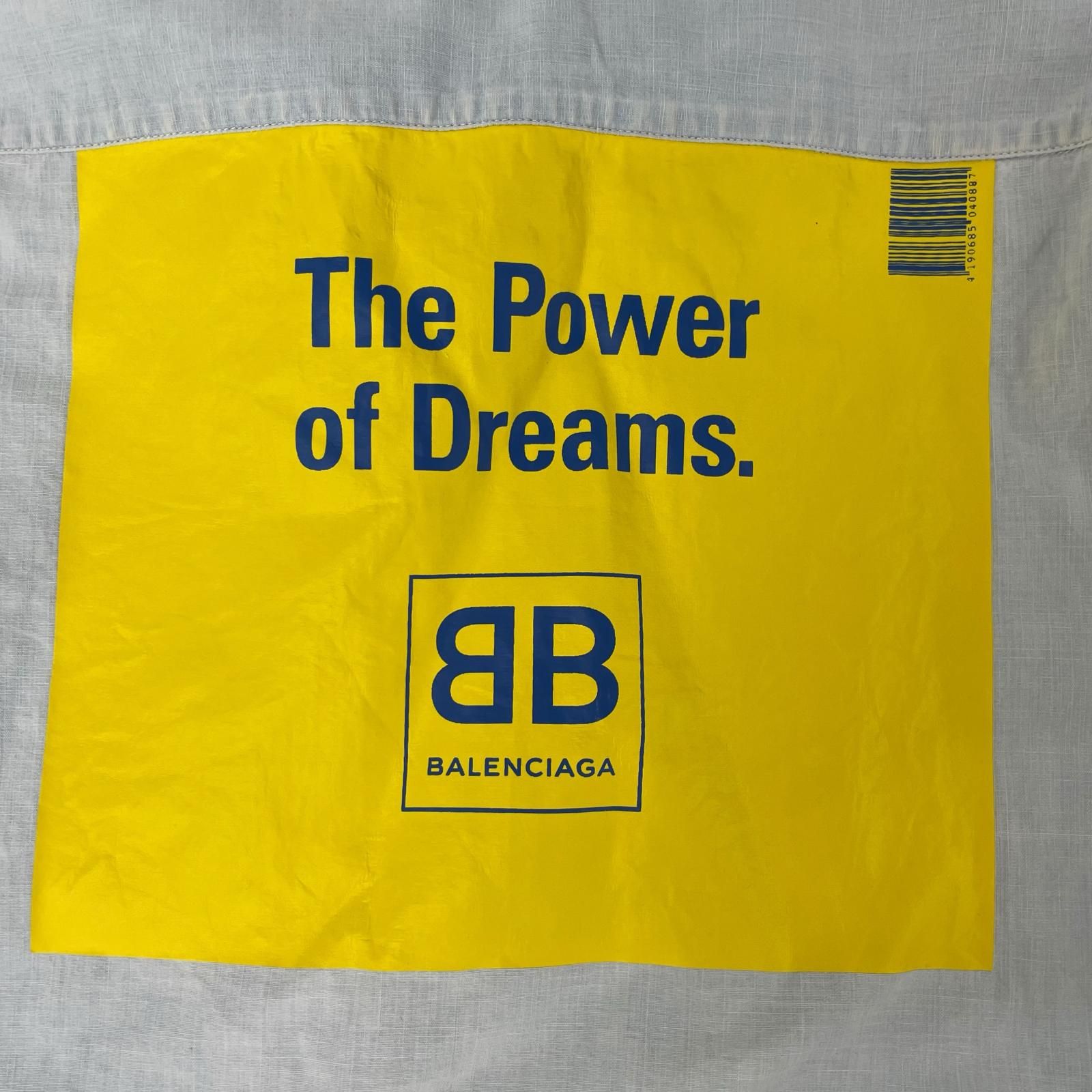 Balenciaga Thepowerofdreams Blue Back Print Oversize Denim Shirt 37 — view 8